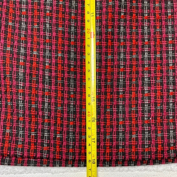 LOFT Red/Pink Tweed Skirt - Picture 3 of 5